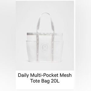 lululemon athletica White Mesh Tote Bag